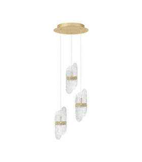 Lucien Cluster Pendant Ceiling Light Brass Gold Triac Dimmable LED 20W 1417lm 3000K-1