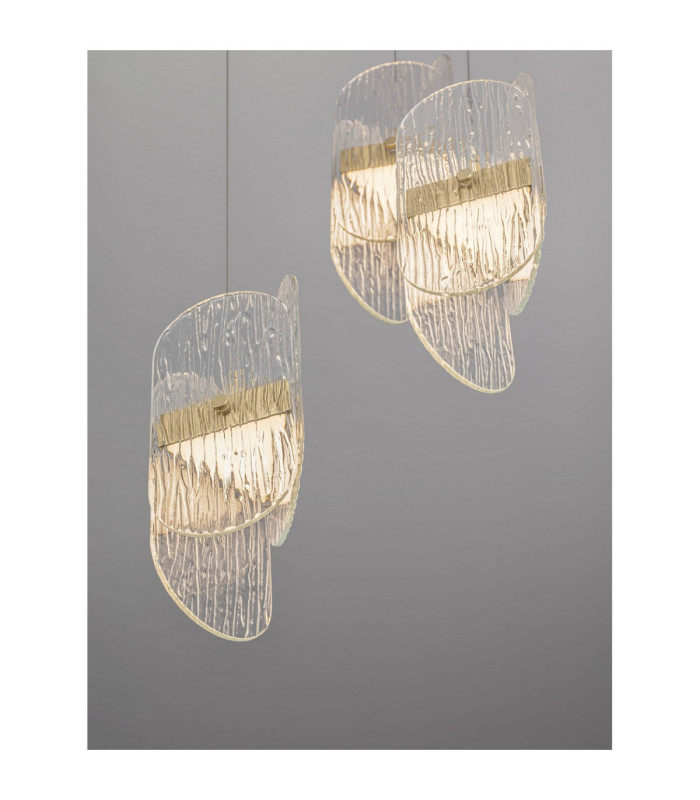 Lucien Cluster Pendant Ceiling Light Brass Gold Triac Dimmable LED 20W 1417lm 3000K-6