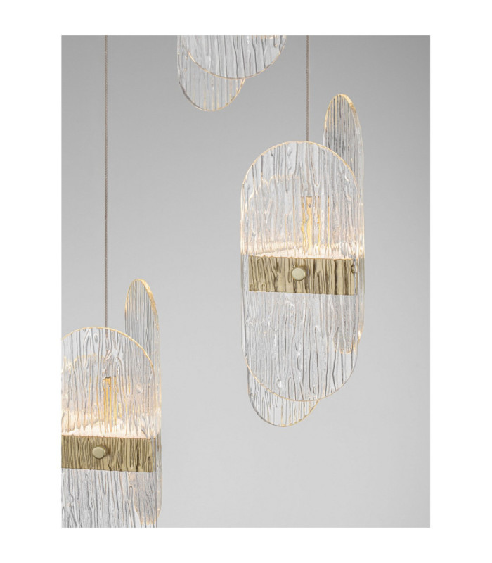 Lucien Cluster Pendant Ceiling Light Brass Gold Triac Dimmable LED 20W 1417lm 3000K-7