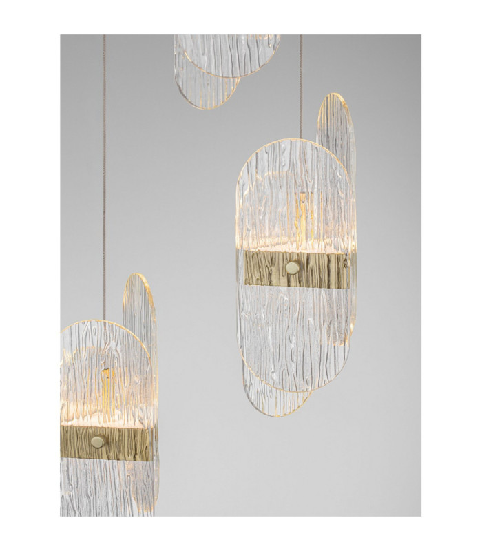 Lucien Cluster Pendant Ceiling Light Brass Gold Triac Dimmable LED 20W 1417lm 2700K-7