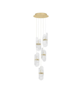 Lucien Cluster Pendant Ceiling Light Brass Gold Triac Dimmable LED 34W 2260lm 3000K-1