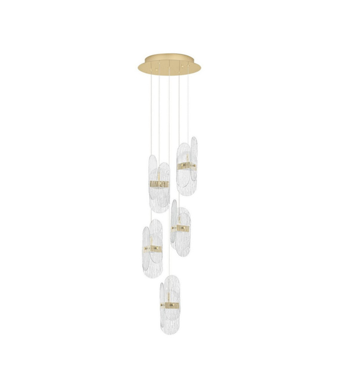 Lucien Cluster Pendant Ceiling Light Brass Gold Triac Dimmable LED 34W 2260lm 2700K-1