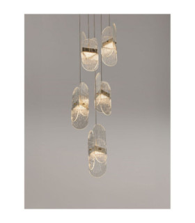 Lucien Cluster Pendant Ceiling Light Brass Gold Triac Dimmable LED 34W 2260lm 2700K-2