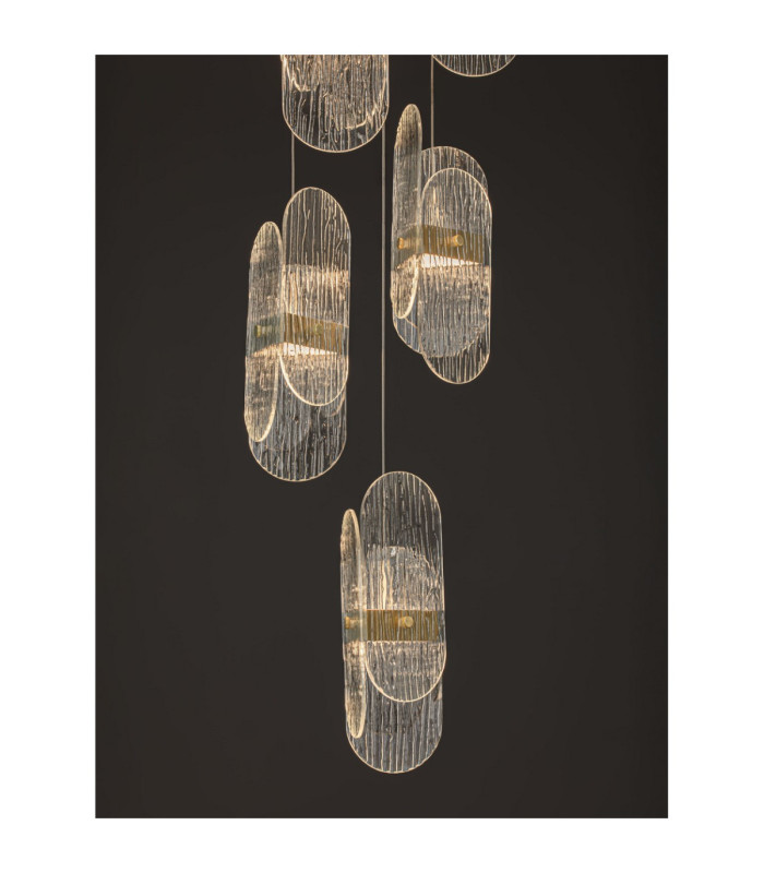 Lucien Cluster Pendant Ceiling Light Brass Gold Triac Dimmable LED 34W 2260lm 2700K-5
