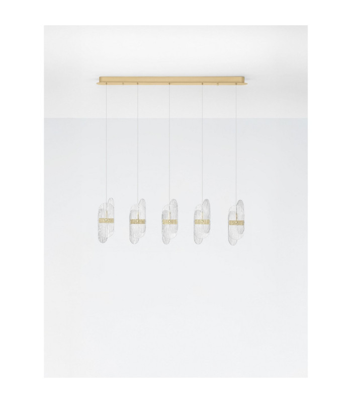 Lucien Bar Pendant Ceiling Light Brass Gold Triac Dimmable LED 34W 2260lm 3000K-3