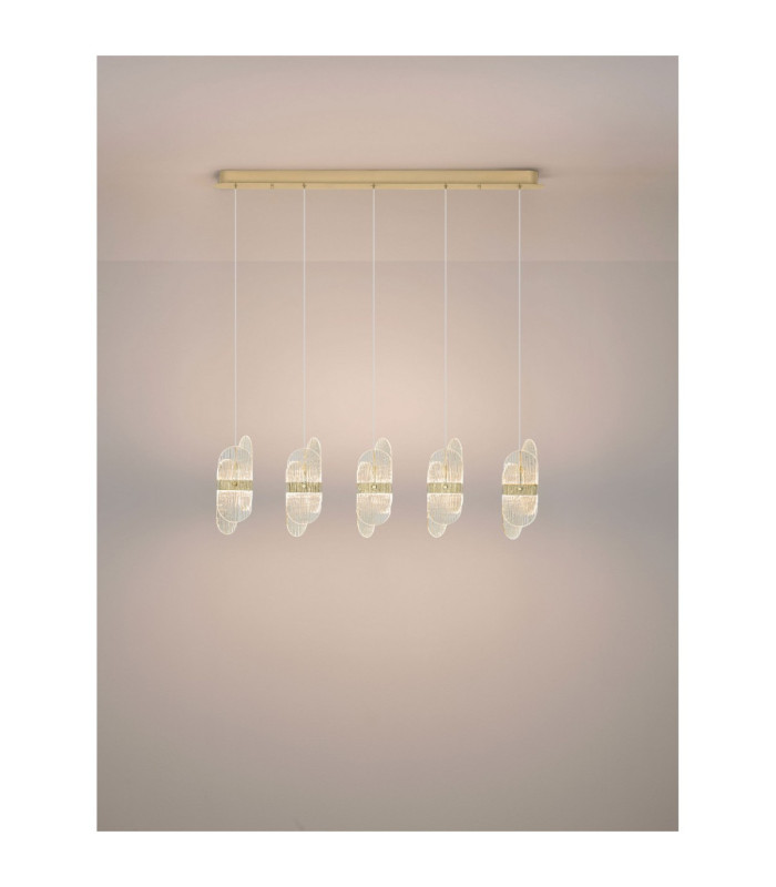 Lucien Bar Pendant Ceiling Light Brass Gold Triac Dimmable LED 34W 2260lm 3000K-4