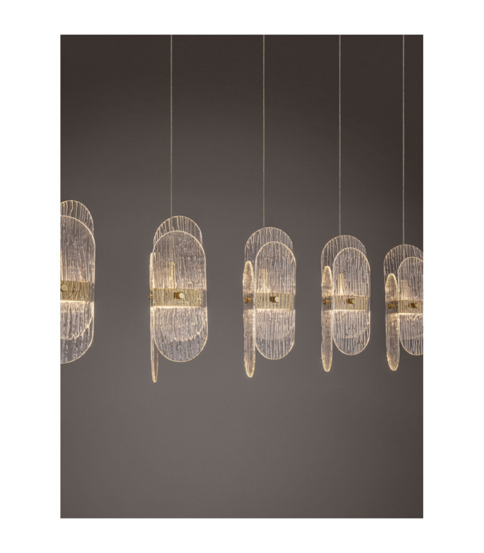 Lucien Bar Pendant Ceiling Light Brass Gold Triac Dimmable LED 34W 2260lm 3000K-8