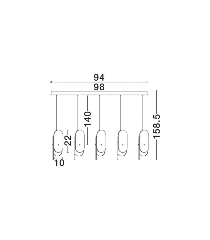 Lucien Bar Pendant Ceiling Light Brass Gold Triac Dimmable LED 34W 2260lm 3000K-9