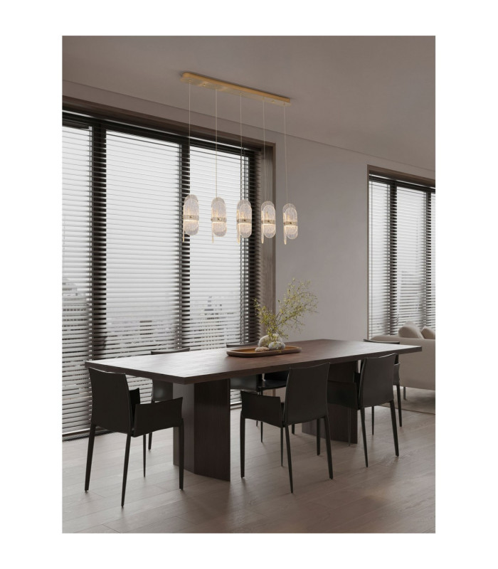 Lucien Bar Pendant Ceiling Light Brass Gold Triac Dimmable LED 34W 2260lm 2700K-2