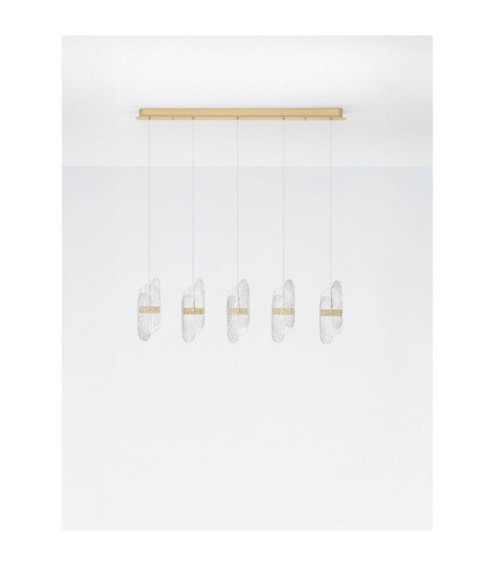 Lucien Bar Pendant Ceiling Light Brass Gold Triac Dimmable LED 34W 2260lm 2700K-3
