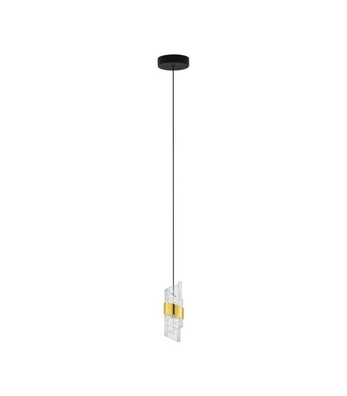 Seneca Slim Pendant Ceiling Light Platinum Gold Sandy Black LED 8W 636lm 3000K-1