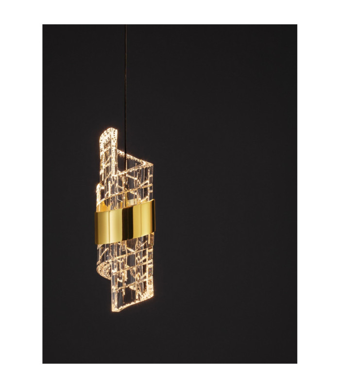 Seneca Slim Pendant Ceiling Light Platinum Gold Sandy Black LED 8W 636lm 3000K-6