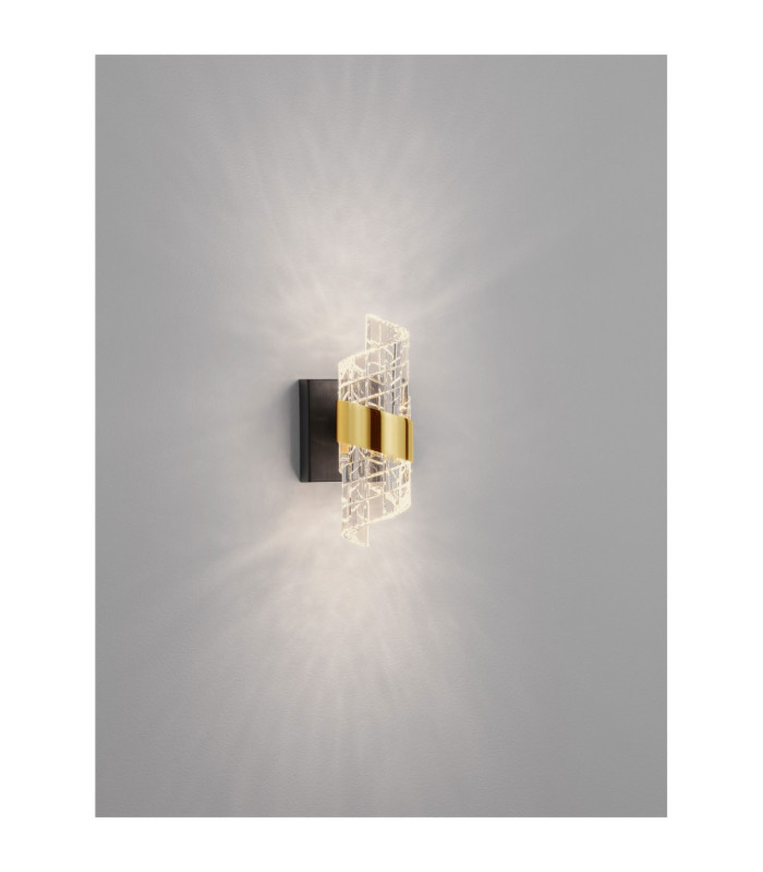 Seneca Wall Lamp Platinum Gold Sandy Black LED 9W 739lm 3000K-6
