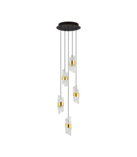 Seneca Cluster Pendant Ceiling Light Platinum Gold Sandy Black LED 41W 2888lm 3000K-1