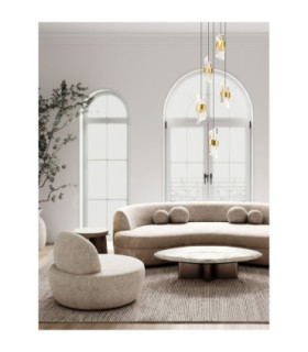 Seneca Cluster Pendant Ceiling Light Platinum Gold Sandy Black LED 41W 2888lm 3000K-2