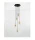 Seneca Cluster Pendant Ceiling Light Platinum Gold Sandy Black LED 41W 2888lm 3000K-3
