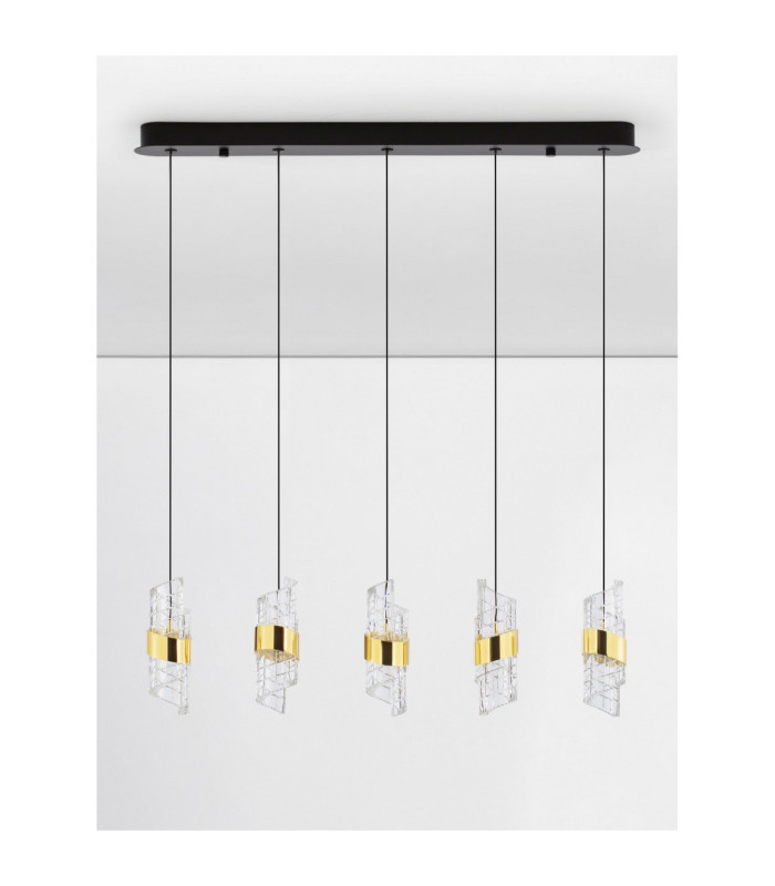 Seneca Bar Pendant Ceiling Light Platinum Gold Sandy Black LED 41W 2888lm 3000K-3