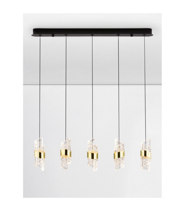 Seneca Bar Pendant Ceiling Light Platinum Gold Sandy Black LED 41W 2888lm 3000K-4