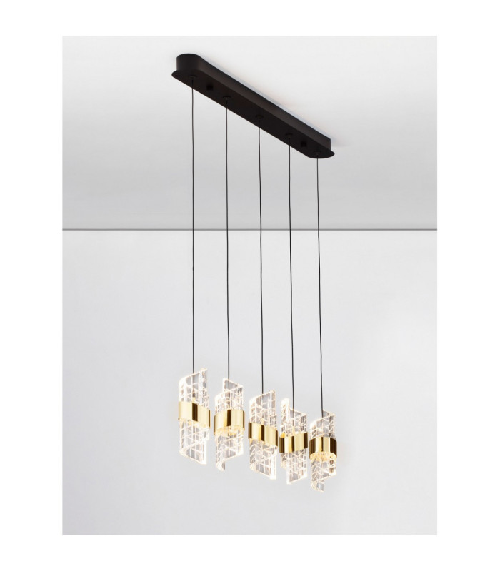 Seneca Bar Pendant Ceiling Light Platinum Gold Sandy Black LED 41W 2888lm 3000K-10