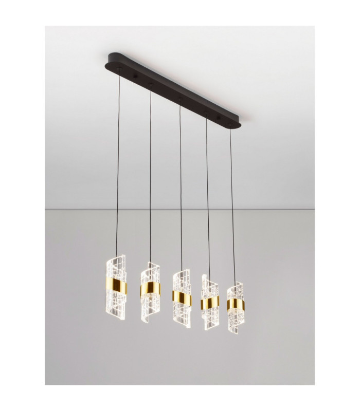 Seneca Bar Pendant Ceiling Light Platinum Gold Sandy Black LED 41W 2888lm 3000K-11