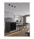 Lune Slim Pendant Ceiling Light Sandy Black Chrome LED 9W 404lm 3000K-2