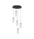 Lune Cluster Pendant Ceiling Light Sandy Black Chrome Triac Dimmable LED 38W 1254lm 3000K-1