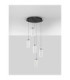 Lune Cluster Pendant Ceiling Light Sandy Black Chrome Triac Dimmable LED 38W 1254lm 3000K-3