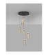 Lune Cluster Pendant Ceiling Light Sandy Black Chrome Triac Dimmable LED 38W 1254lm 3000K-4