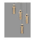 Lune Cluster Pendant Ceiling Light Sandy Black Chrome Triac Dimmable LED 38W 1254lm 3000K-6