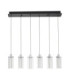 Lune Bar Pendant Ceiling Light Sandy Black Chrome Triac Dimmable LED 44W 1450lm 3000K-1