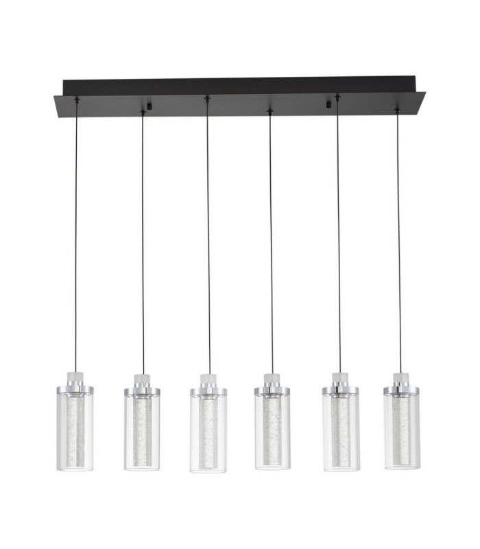 Lune Bar Pendant Ceiling Light Sandy Black Chrome Triac Dimmable LED 44W 1450lm 3000K-1