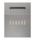 Lune Bar Pendant Ceiling Light Sandy Black Chrome Triac Dimmable LED 44W 1450lm 3000K-4
