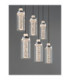 Lune Bar Pendant Ceiling Light Sandy Black Chrome Triac Dimmable LED 44W 1450lm 3000K-6
