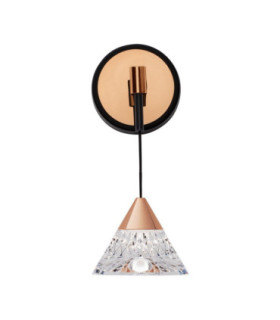 Paluz Dome Wall Lamp Rose Gold Matt Black LED 7W 345lm 3000K-1