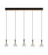 Paluz Bar Pendant Ceiling Light Rose Gold Matt Black Triac Dimmable LED 30W 1558lm 3000K-1