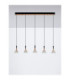 Paluz Bar Pendant Ceiling Light Rose Gold Matt Black Triac Dimmable LED 30W 1558lm 3000K-3