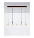 Paluz Bar Pendant Ceiling Light Rose Gold Matt Black Triac Dimmable LED 30W 1558lm 3000K-4