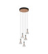 Paluz Cluster Pendant Ceiling Light Rose Gold Matt Black Triac Dimmable LED 30W 1558lm 3000K-1