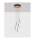 Paluz Cluster Pendant Ceiling Light Rose Gold Matt Black Triac Dimmable LED 30W 1558lm 3000K-3