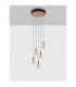 Paluz Cluster Pendant Ceiling Light Rose Gold Matt Black Triac Dimmable LED 30W 1558lm 3000K-4