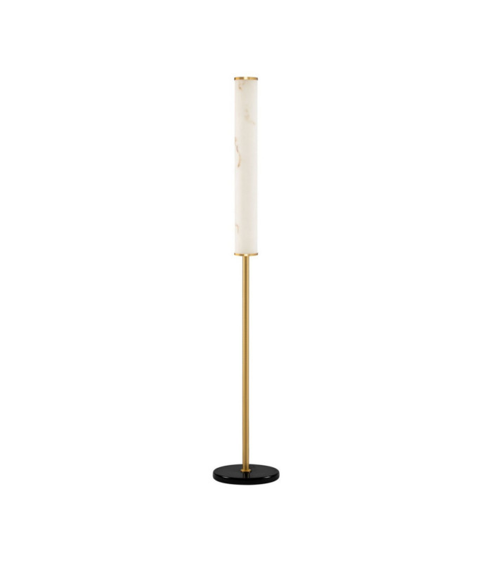 Nolia LED Integrated Floor Lamp Brass Gold Black LED 20W 1336lm 3000K-1