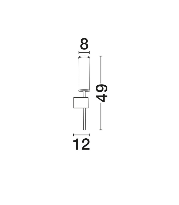 Nolia Integrated LED Wall Lamp Brass Gold LED 12W 675lm 3000K-3