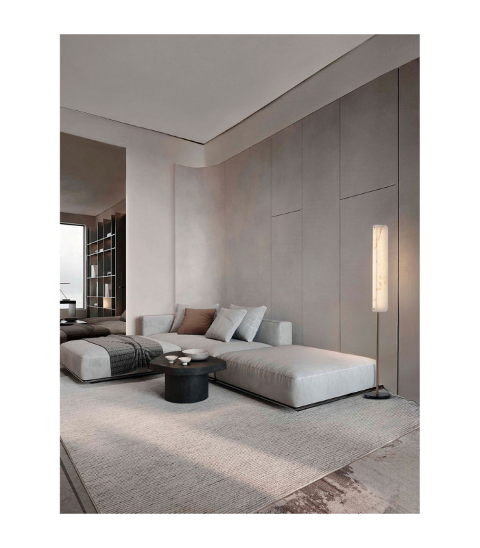 Aider LED Integrated Floor Lamp Brass Gold LED 23W 1685lm 3000K-2