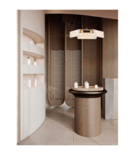 Aider Integrated LED Pendant Ceiling Light Brass Gold Triac Dimmable LED 34W 2146lm 3000K-2