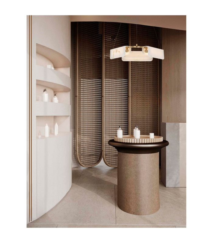 Aider Integrated LED Pendant Ceiling Light Brass Gold Triac Dimmable LED 34W 2146lm 3000K-2