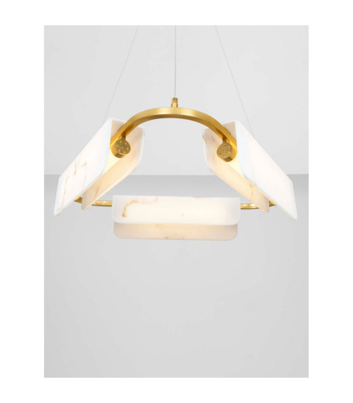 Aider Integrated LED Pendant Ceiling Light Brass Gold Triac Dimmable LED 34W 2146lm 3000K-5