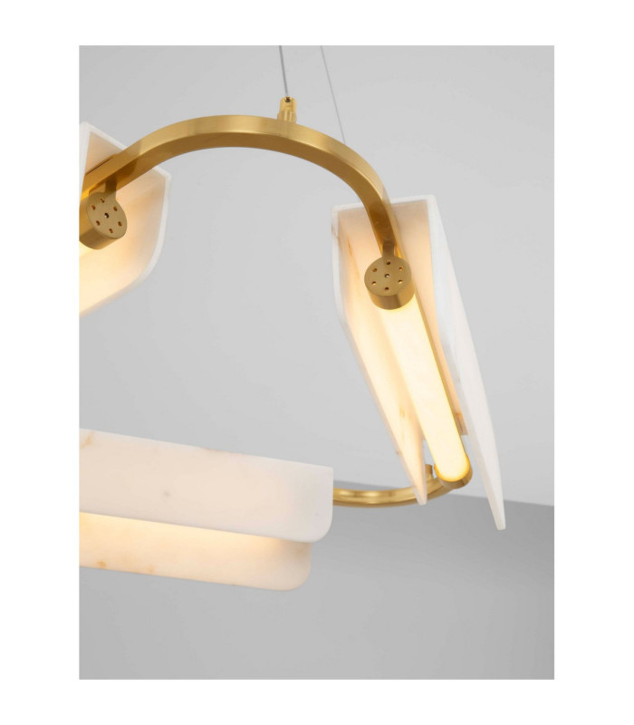 Aider Integrated LED Pendant Ceiling Light Brass Gold Triac Dimmable LED 34W 2146lm 3000K-6