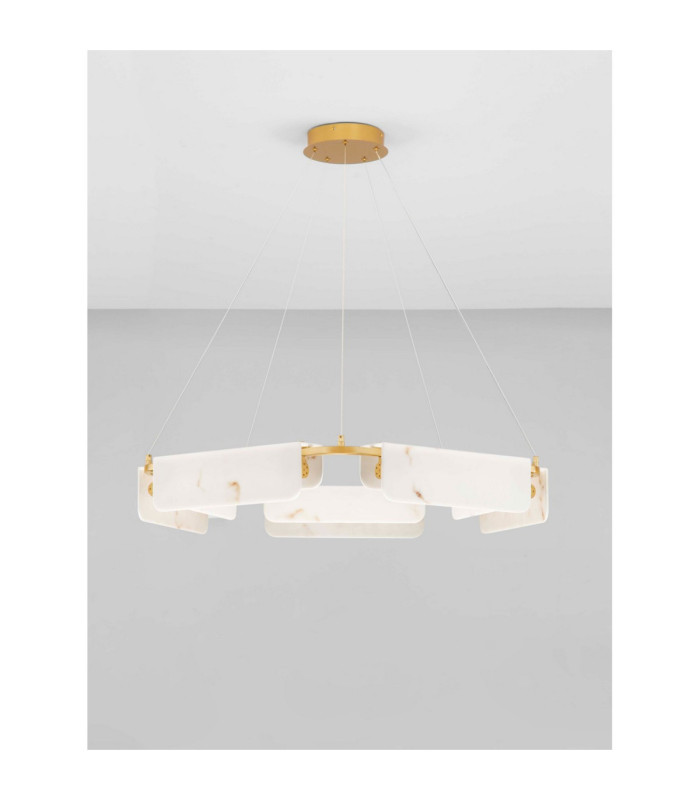Aider Integrated LED Pendant Ceiling Light Brass Gold Triac Dimmable LED 45W 2707lm 3000K-3