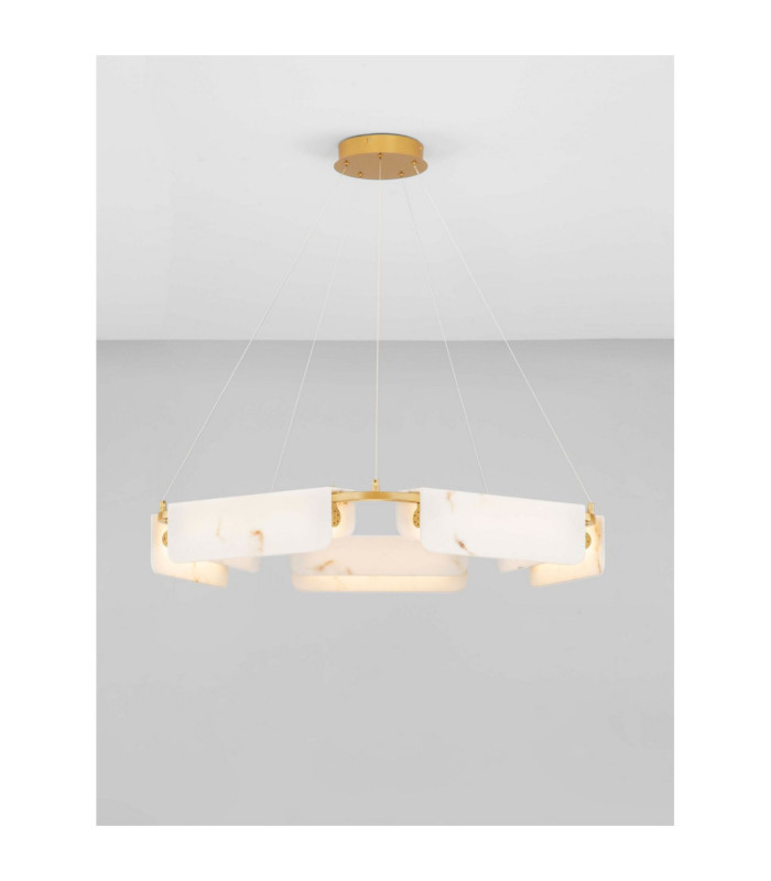 Aider Integrated LED Pendant Ceiling Light Brass Gold Triac Dimmable LED 45W 2707lm 3000K-4