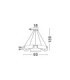 Aider Integrated LED Pendant Ceiling Light Brass Gold Triac Dimmable LED 45W 2707lm 3000K-6